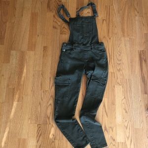 olive green cargo overalls